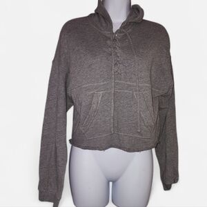 🩶Woman Size S Hollister Cropped Hooded Sweatshirt🩶